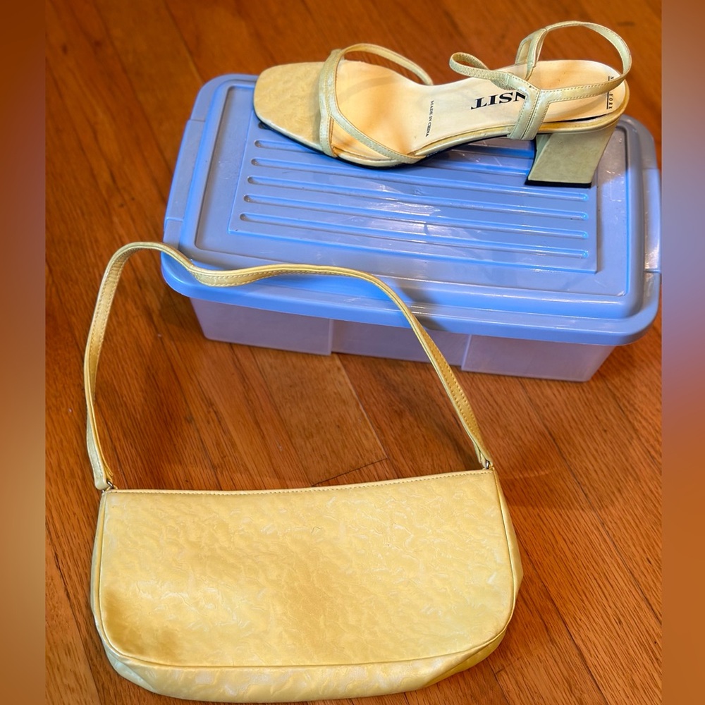 Yellow Strappy Sandal with Matching Purse